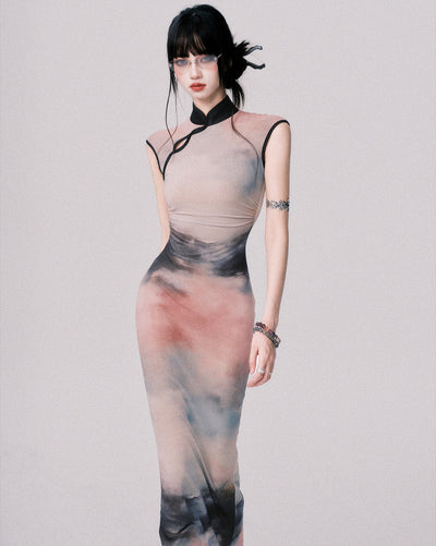Ink Painting Chinese Long Dress LUL0148