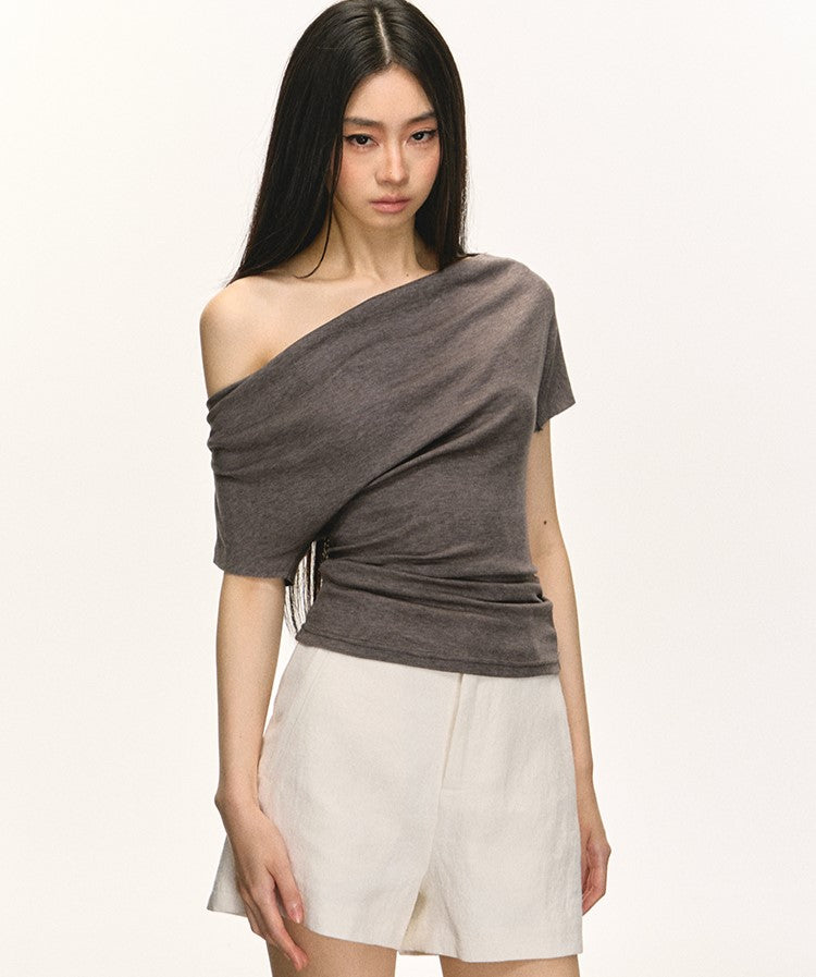 Swing Collar Short-sleeved T-shirt ANA0046