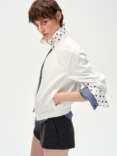 Retro Polka Dot White Jacket CUR0252