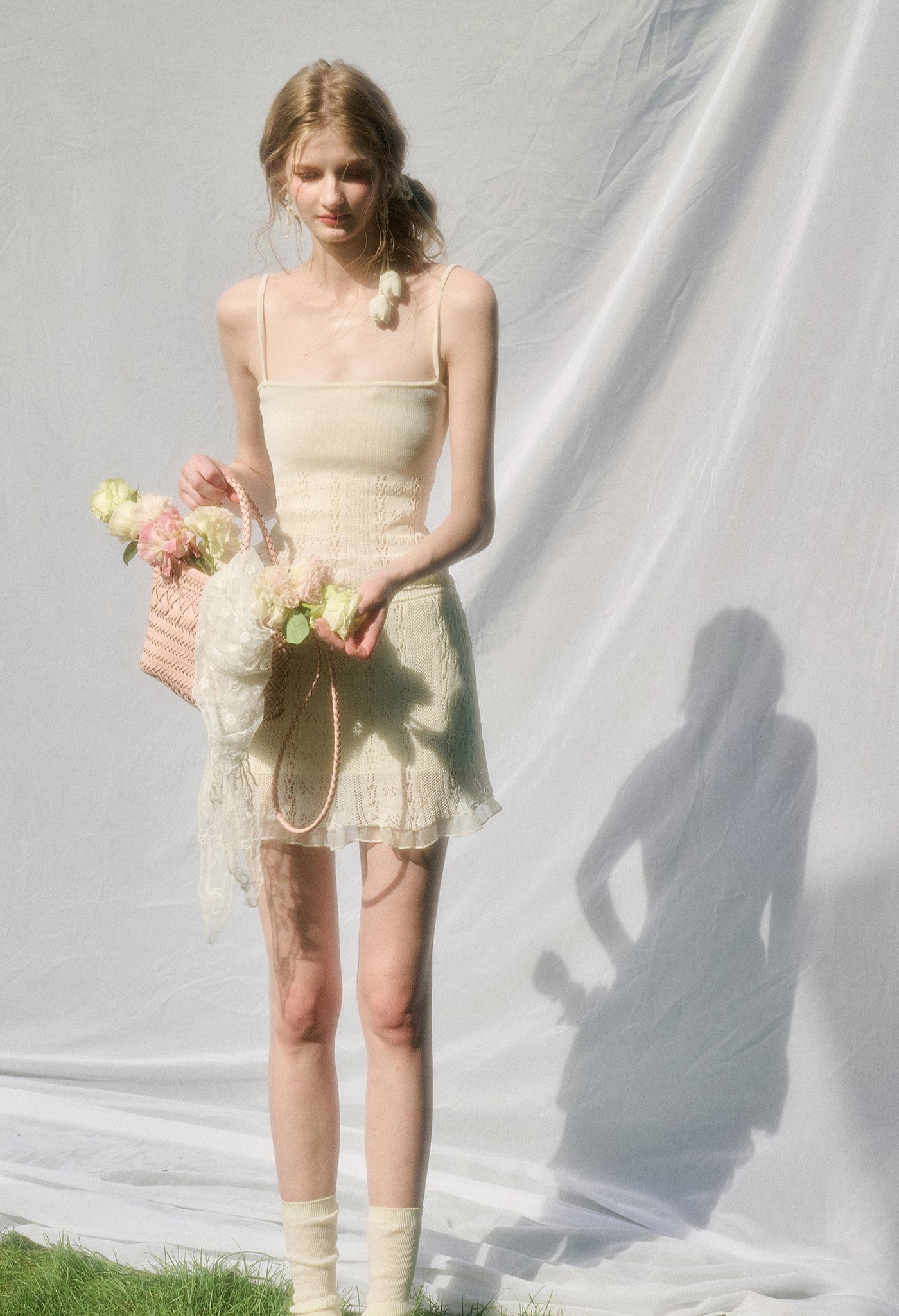 Knitted Lace Camisole/Cardigan/Skirt GRO0165