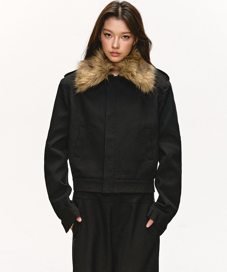 Fur-Collar Quilted Casual Short Jacket ANA0085