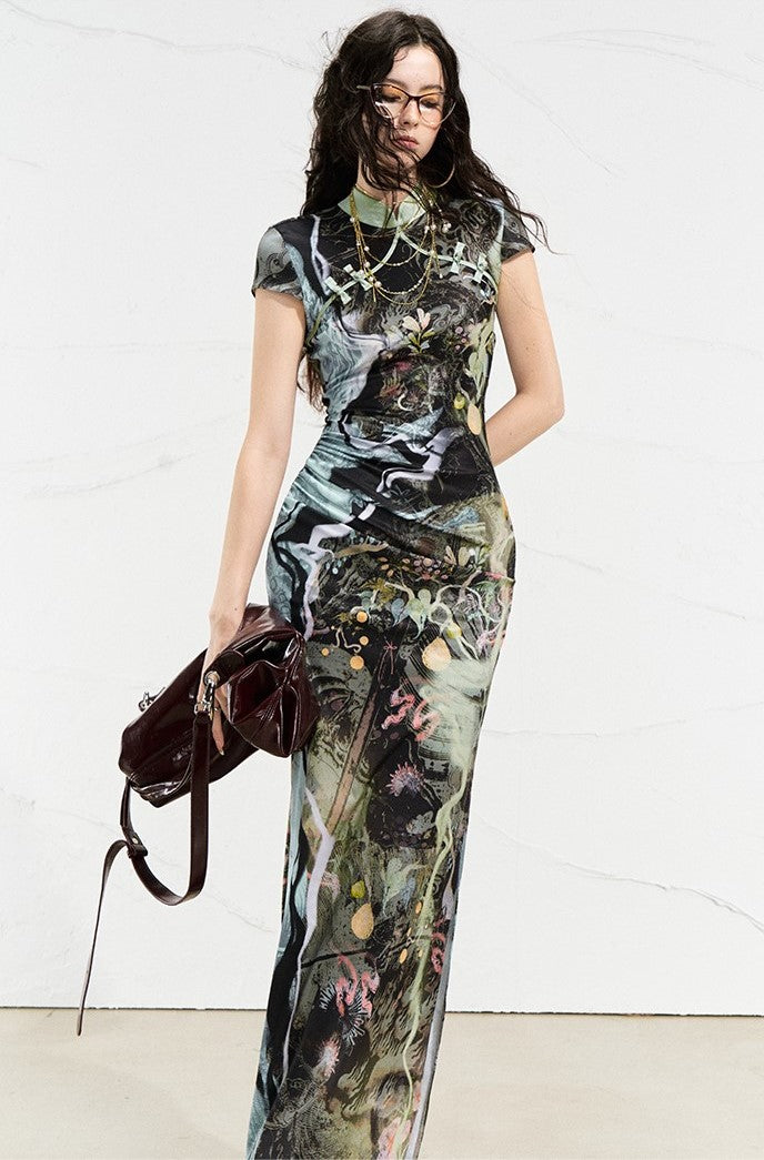 Forest River Printed Dress OFA0253