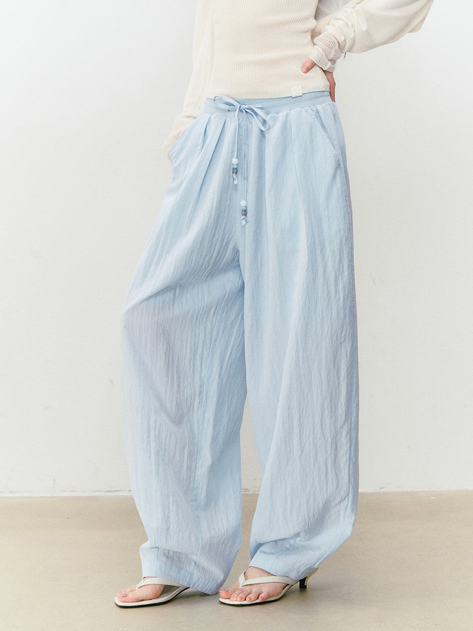 Beaded Drawstring Casual Pants VIA0327