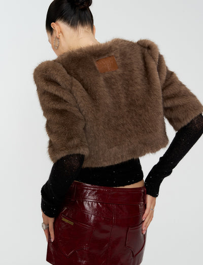 Eco-Friendly Fur Short Jacket 4MU0166
