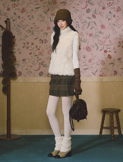 Eco-friendly Stand Collar Fur Vest LAL0238