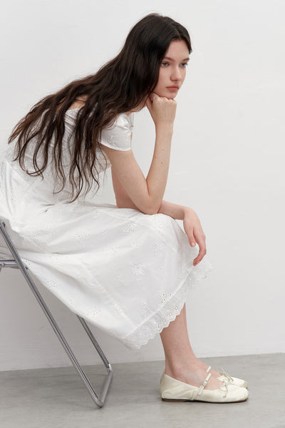 Lace Embroidered Long Dress AYF0103