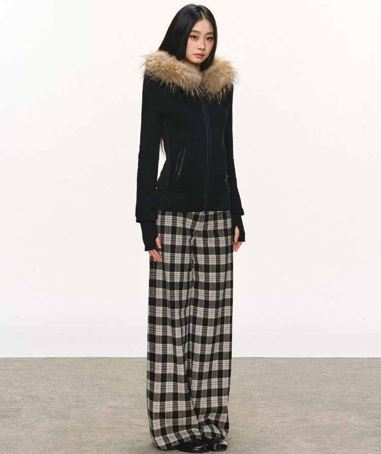 Fur Collar Hooded Sweatshirt Jacket ANA0102