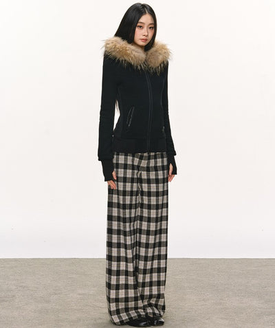 Fur Collar Hooded Sweatshirt Jacket ANA0102