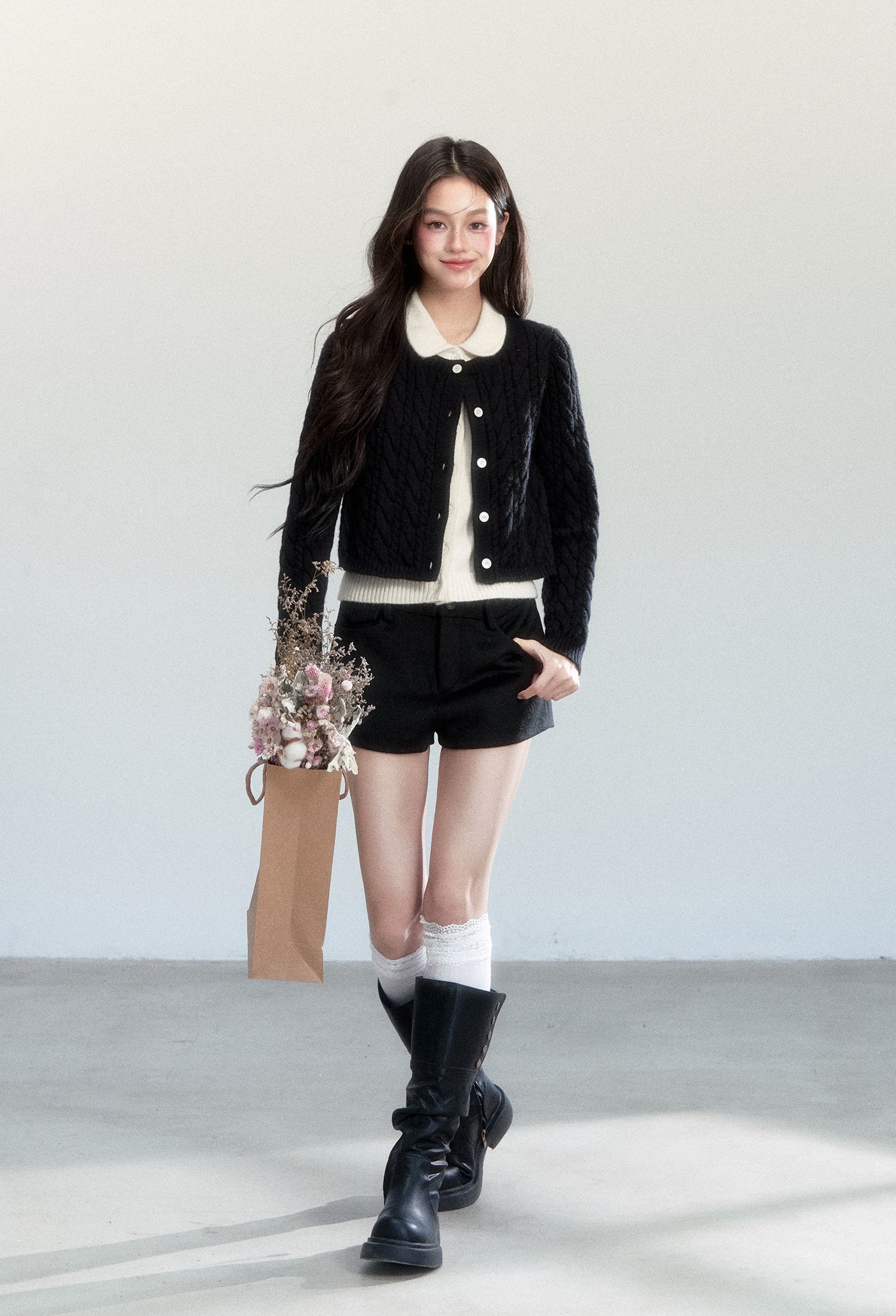 Velvet Two Color Sweater FRA0448