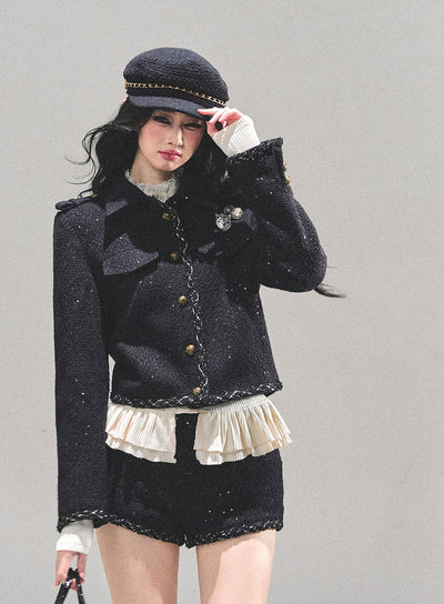 Luxurious Style Suit Jacket/Top/Shorts DIA0676