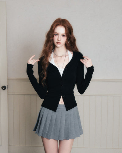 Low-Waist Pleated Skirt LUL0181