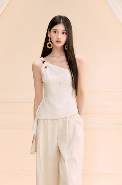 One-shoulder Asymmetric Top/Pants OSH0182