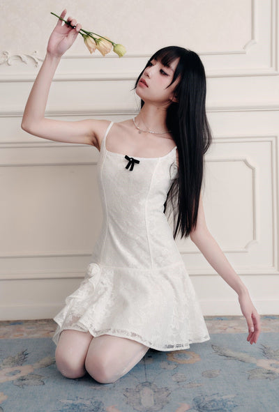 Lace Suspender Bow Dress FRA0427