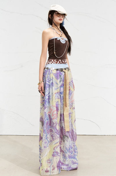 Natural Gauze Printed Pants OFA0255