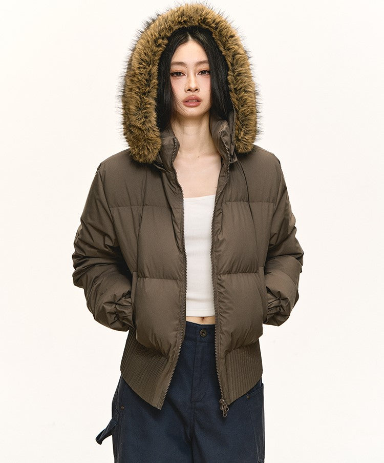 Fur Collar Hooded Bread Down Jacket ANA0082