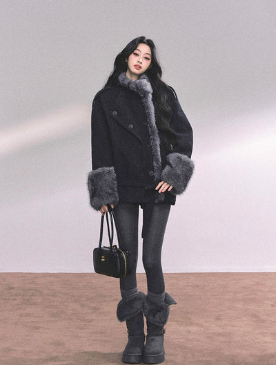 French Luxury Suit Fur Coat DIA0647