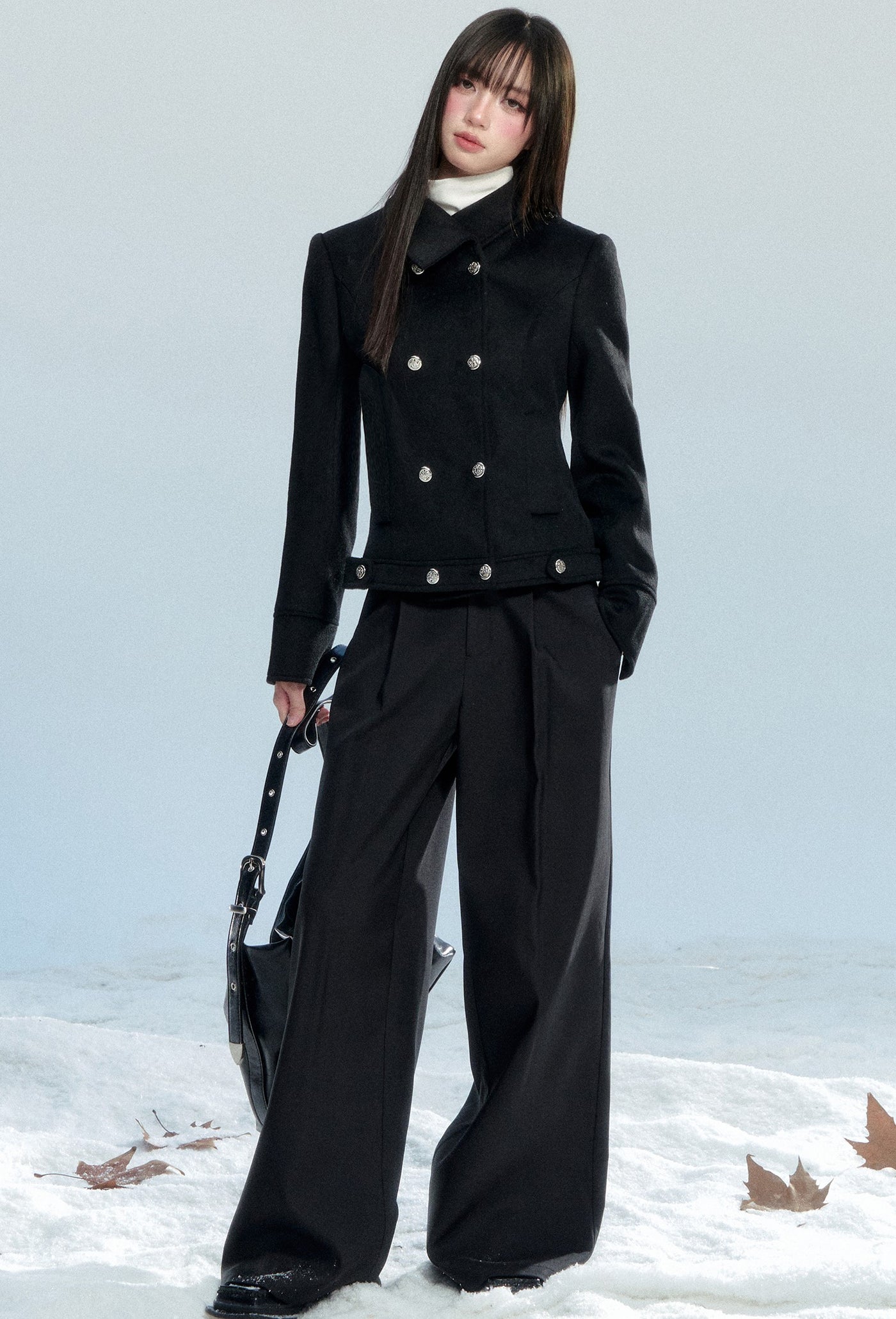 Retro-Style Slim Double-Faced Coat FRA0467