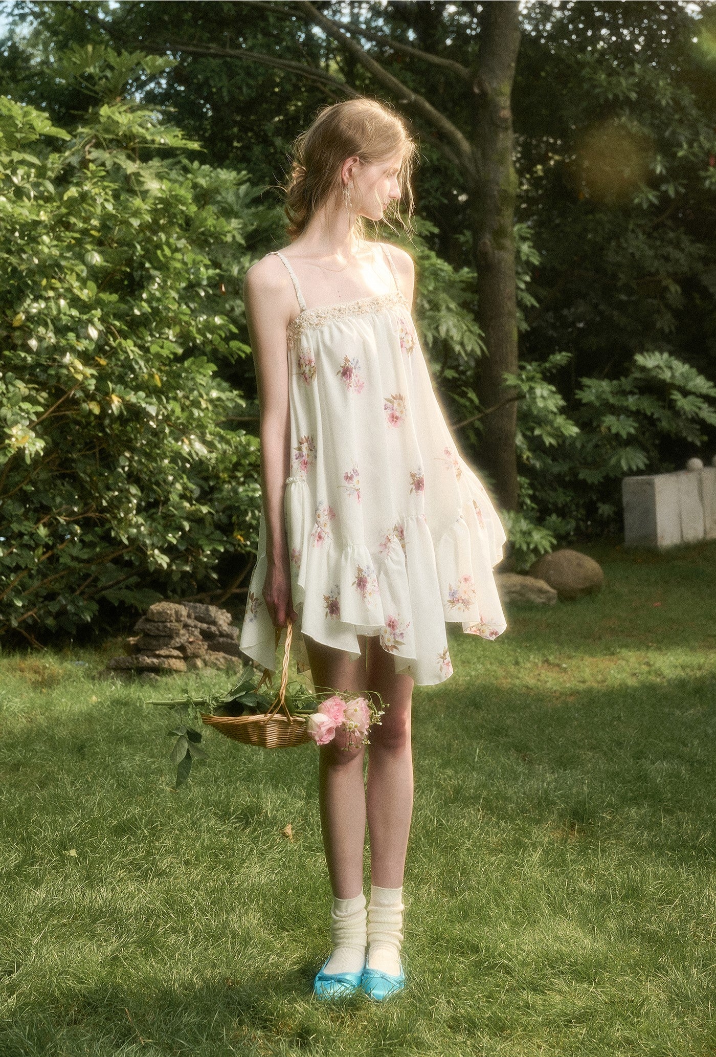 Shell Lace Irregular Tutu Dress GRO0171