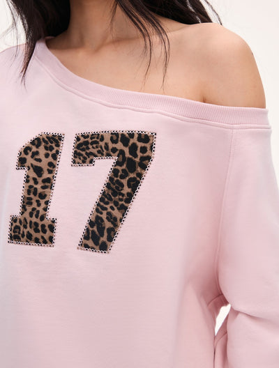 Leopard Print Digital Patchwork Sweatshirt WEE0065