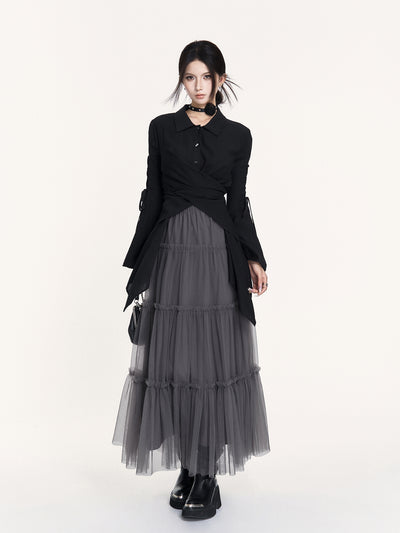 Romantic Irregular Mesh Cake Skirt VOC0436