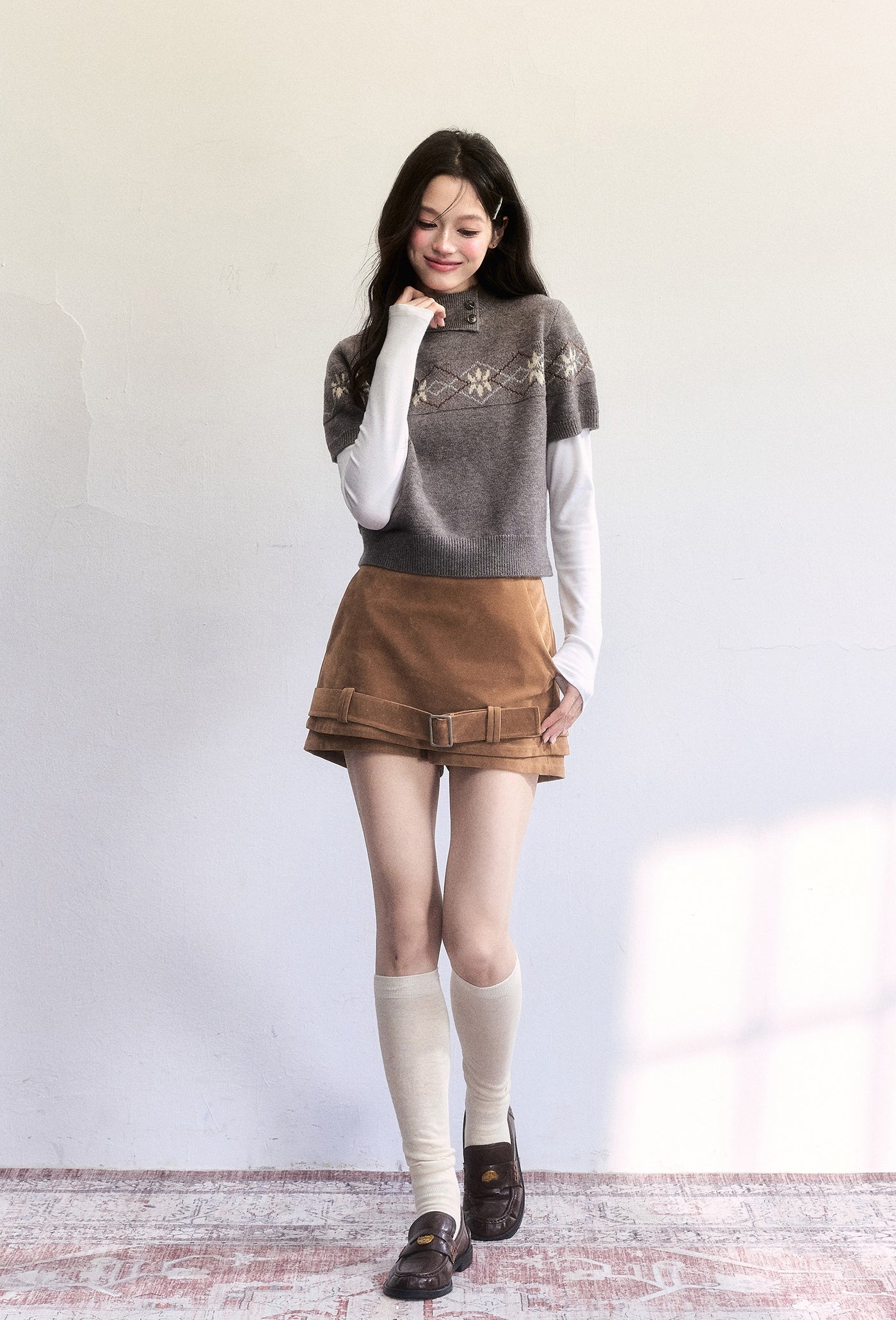 Retro Suede Versatile Shorts FRA0499