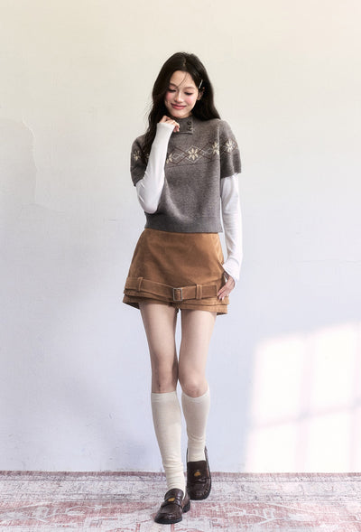 Retro Suede Versatile Shorts FRA0499