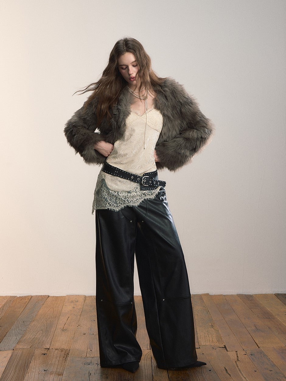 Eco-Friendly Fur Short Jacket VIA0368