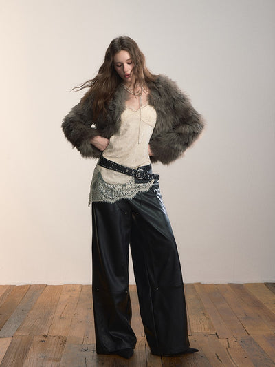 Eco-Friendly Fur Short Jacket VIA0368