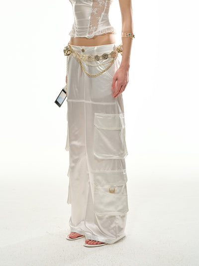 Platinum Wide-leg Workwear Pants 4MU0113