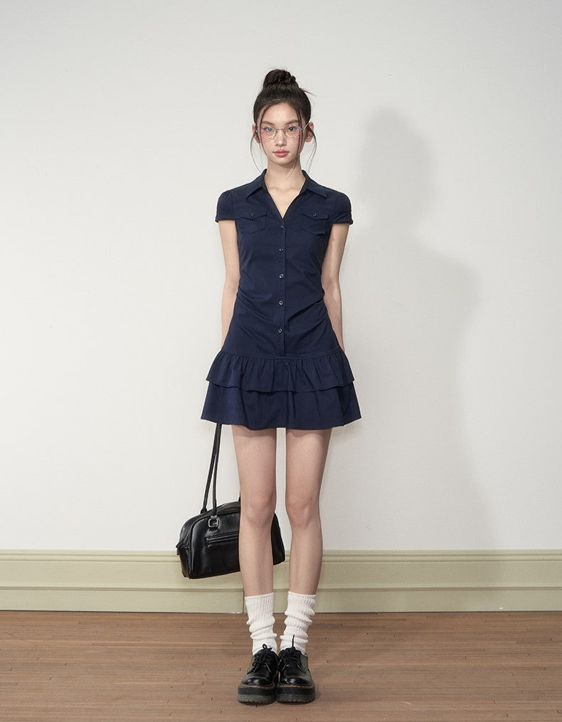 Retro Waist Shirt Dress SOO0014