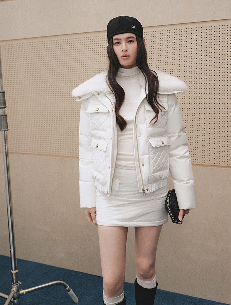 Detachable Puffy Collar Down Jacket LAL0246