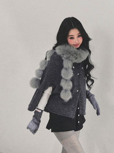 French-style Knitted Cape Cardigan DIA0689