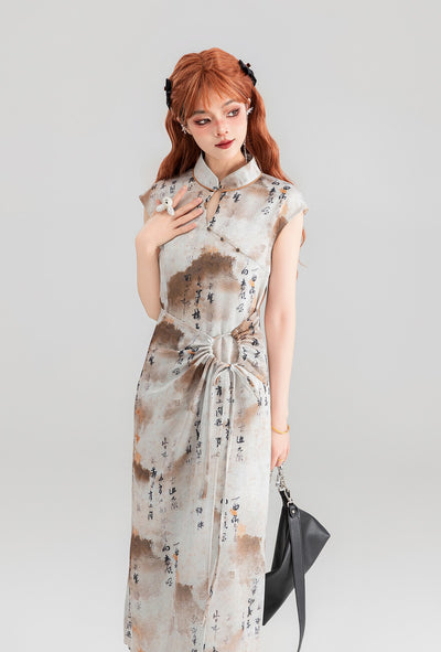 Ancient Style Design Smudged Dress KEI0075