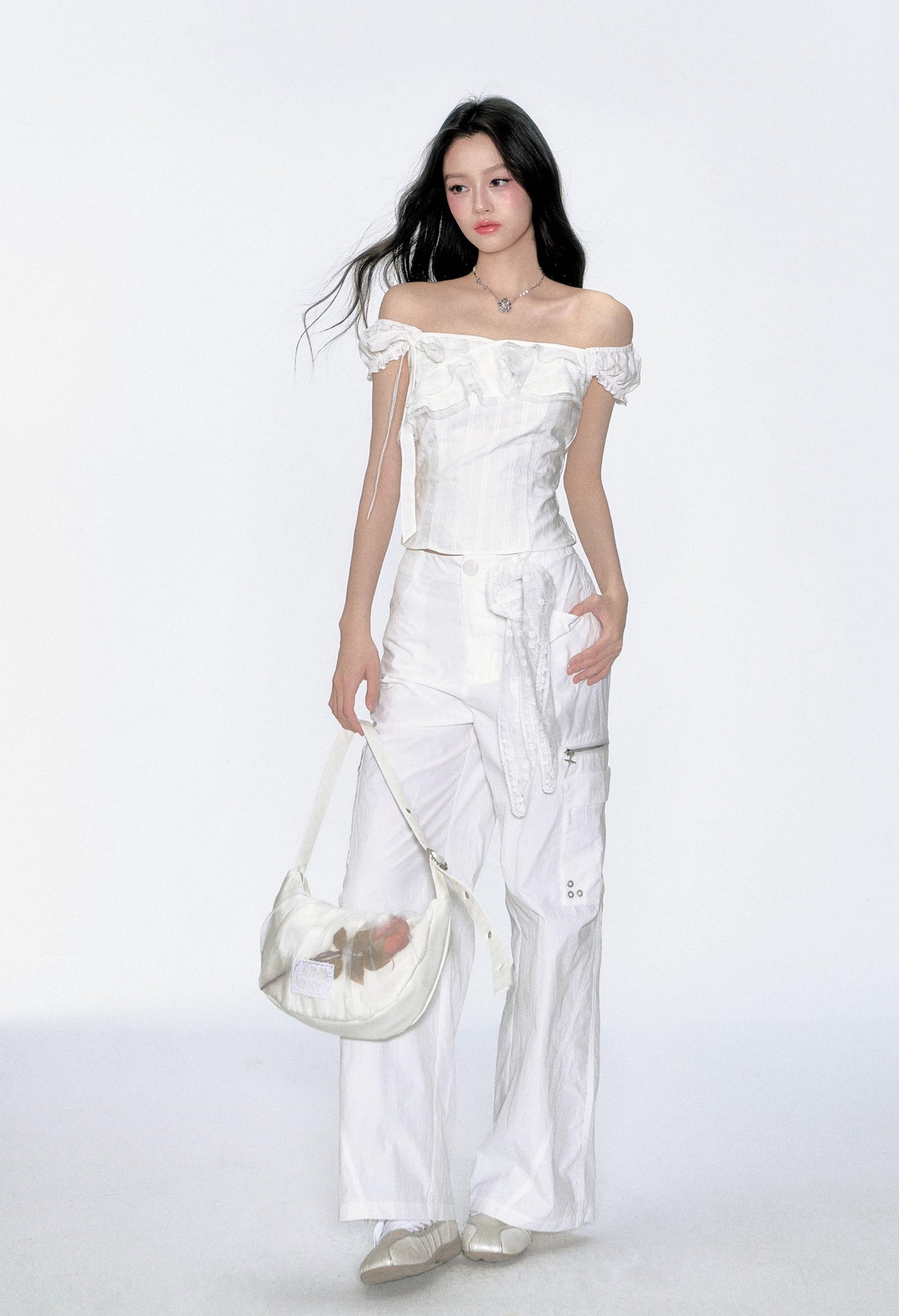 Mesh Rose Shoulder Bag FRA0355