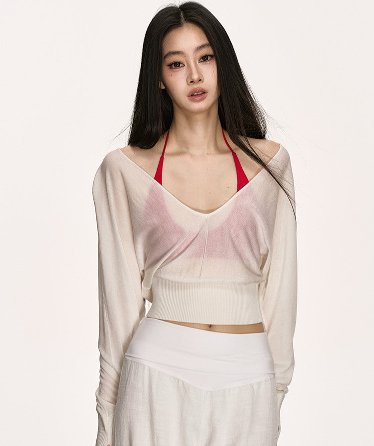 V-neck Loose Layered Top ANA0011