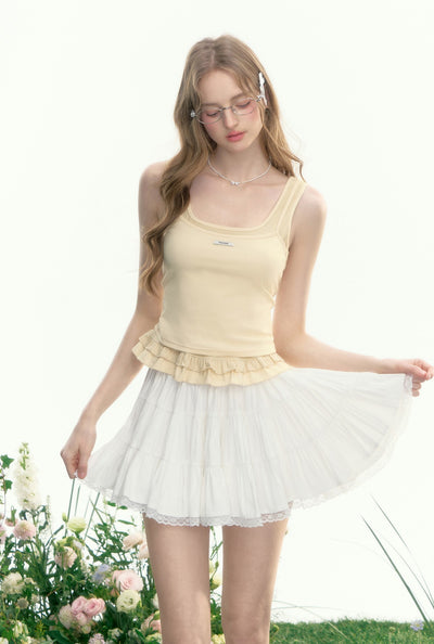 Striped Short Slim Camisole AYF0091