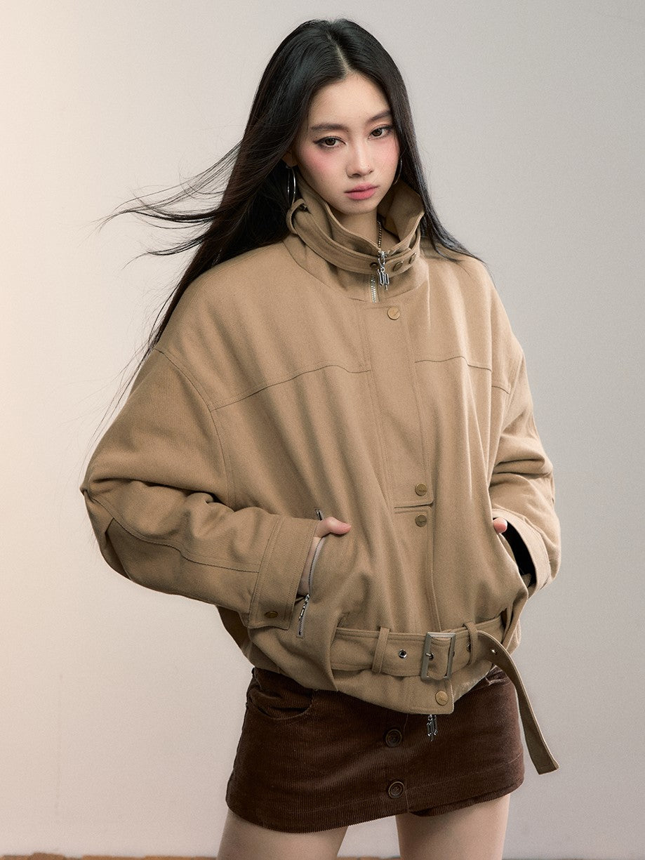 Gradient Fur-lined Reversible Coat VIA0354