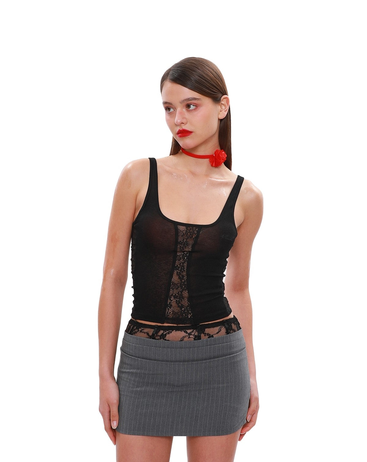 Lace Slightly See-through Camisole NOL0030