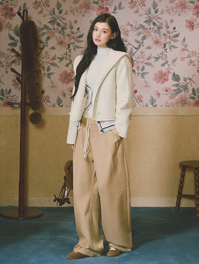 Hooded Suede Faux Fur Jacket LAL0239