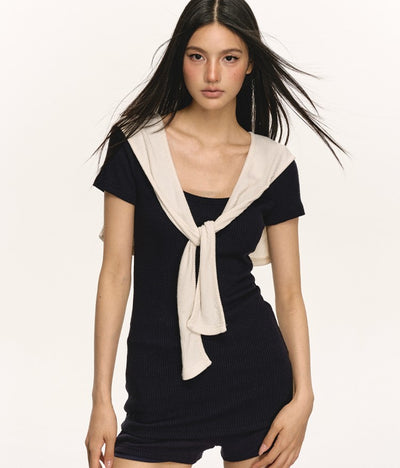 Temperament Slim Short-sleeved Top/Shorts ANA0025