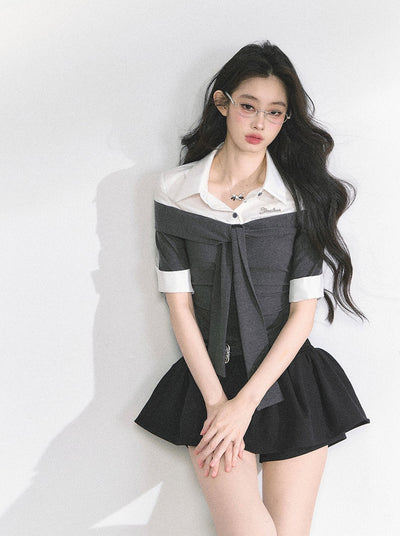 Short Sleeve Waist Slimming T-shirt DIA0496