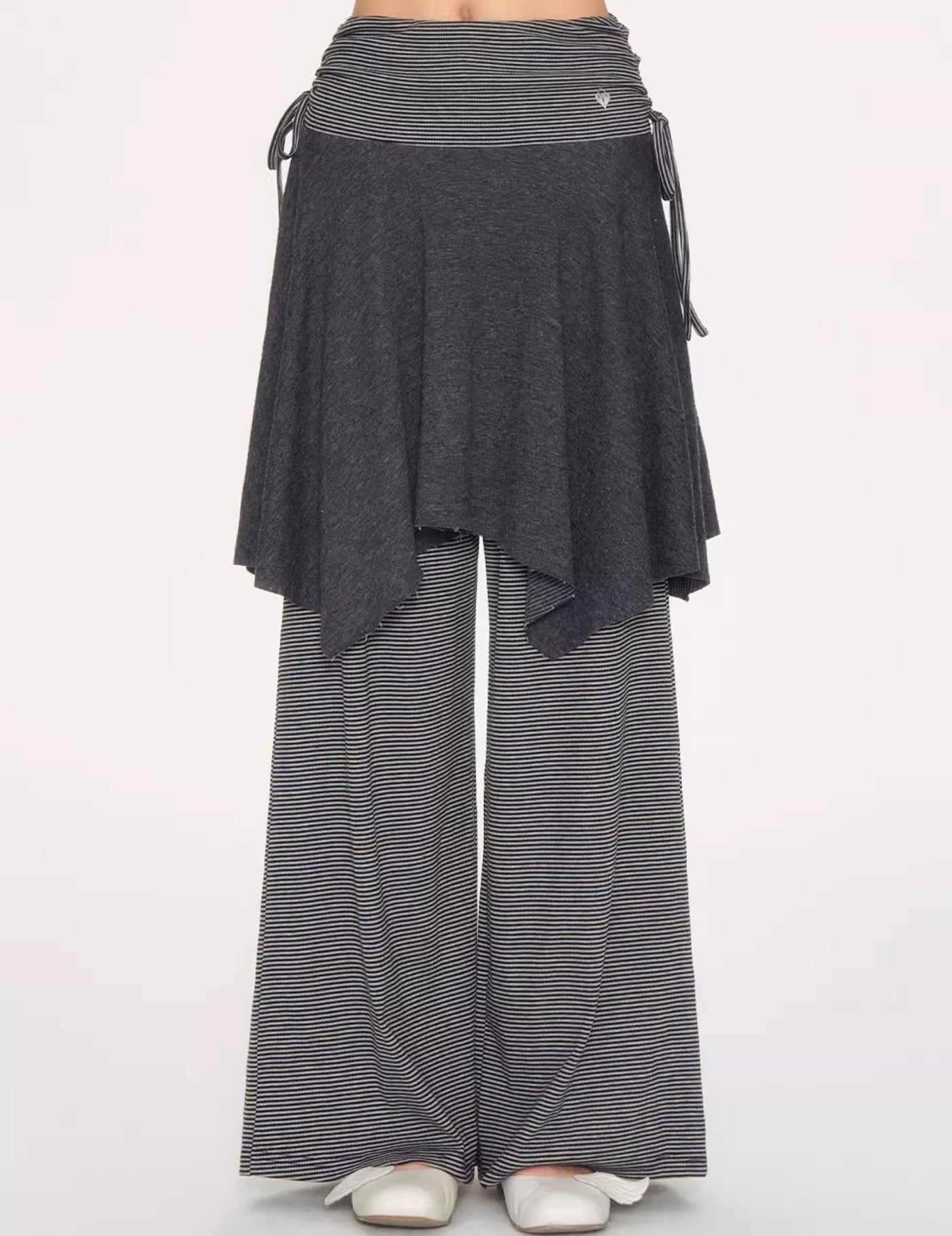 Love Lock Striped Irregular Skirt NEC0226