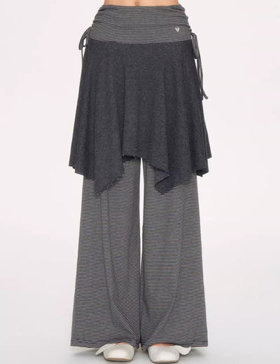 Love Lock Striped Irregular Skirt NEC0226