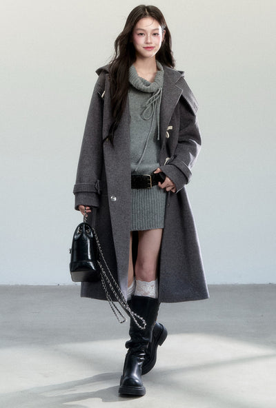 Velvet Draped Off-shoulder Knitted Dress FRA0461