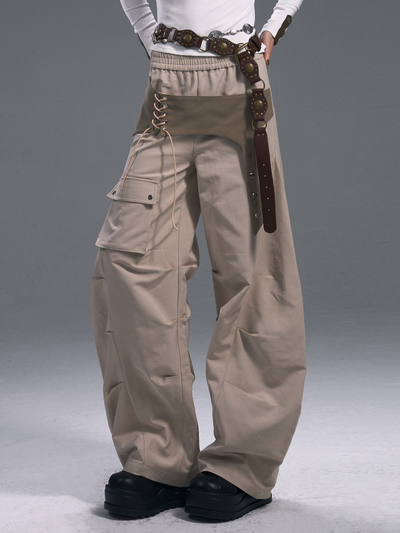 Casual Wide-leg Machete Pants FRU0093