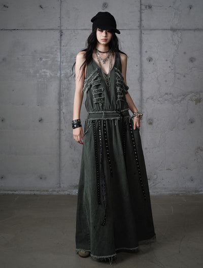 Punk Raw Edge Long Dress NOR0208