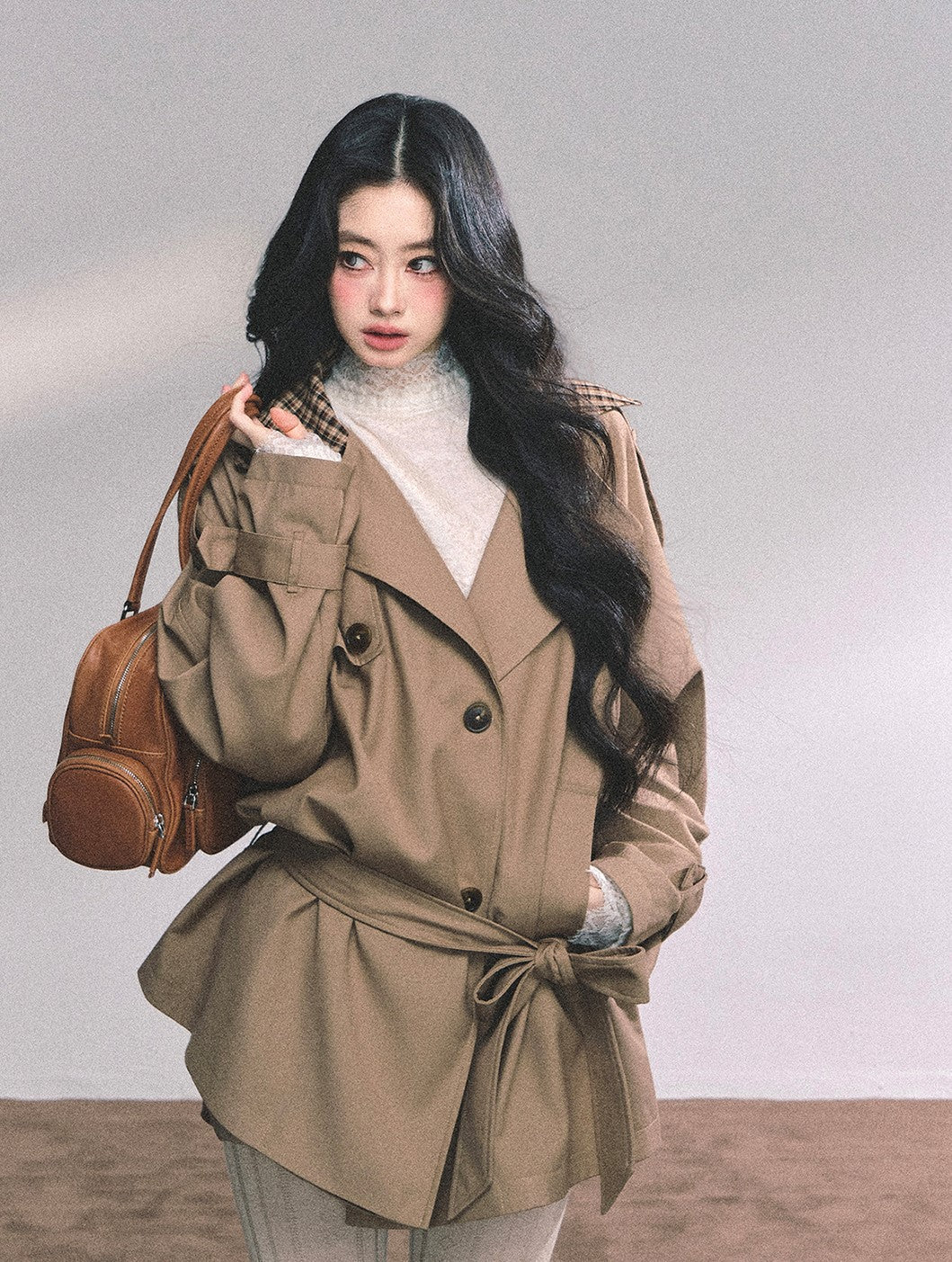 Hepburn Style Plaid Jacket DIA0652