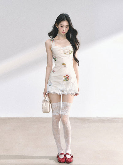 French Lace Flower Dress DIA0449