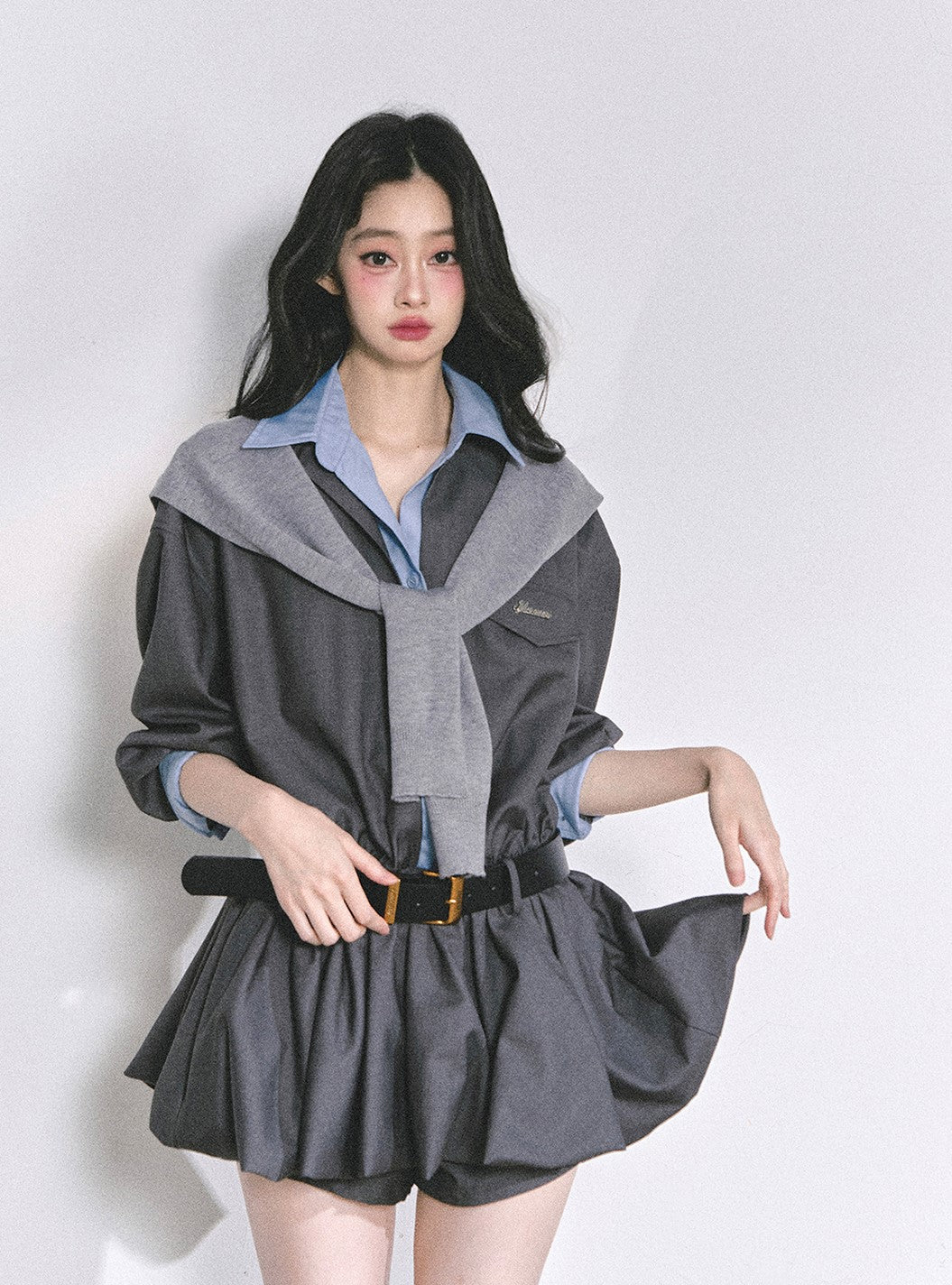Fake Two-piece Hepburn Style Dress DIA0552