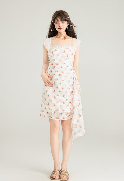 Three-dimensional Flower Slim Dress KEI0132